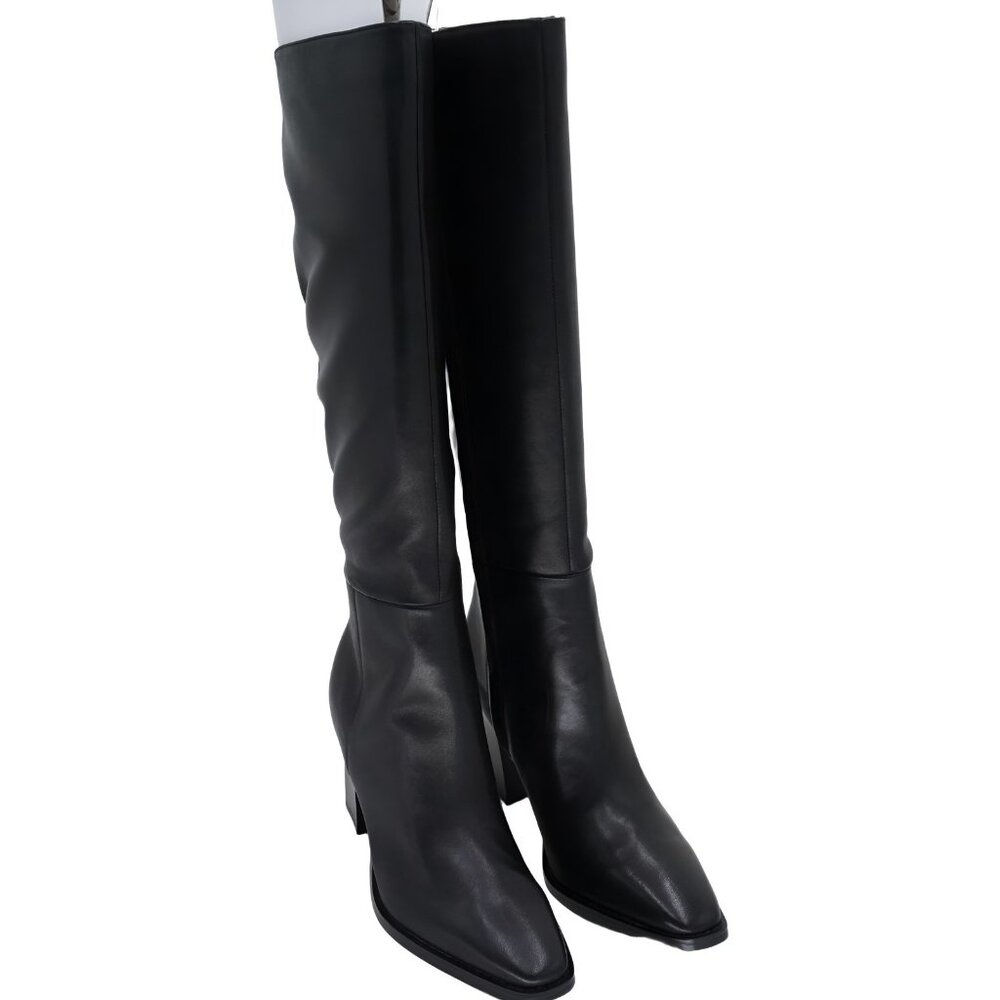 Nine West Like New Black Knee-High Heeled Boots